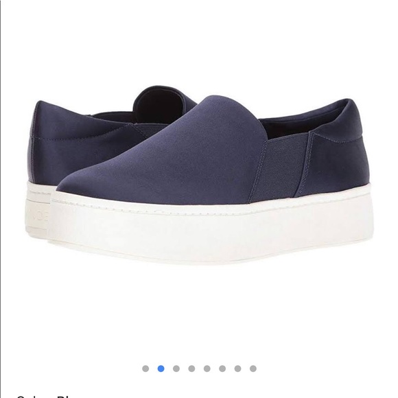 Like new Vince navy platform slip on sneakers - Picture 1 of 6